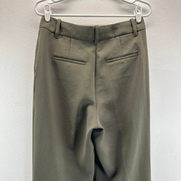Aritzia The Effortless Pant Cropped Crepette Green 8 - Picture 5 of 14